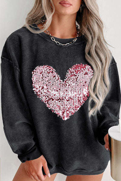 Sparkling Heart Plus Size Sweatshirt for women| Bella Modal_0