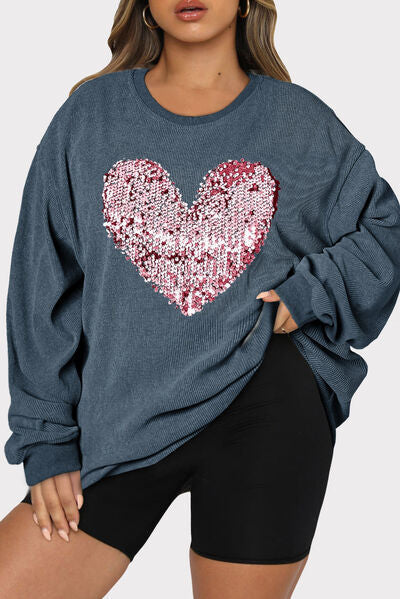Sparkling Heart Plus Size Sweatshirt for women| Bella Modal_5