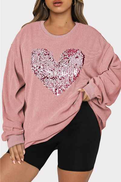 Sparkling Heart Plus Size Sweatshirt for women| Bella Modal_7