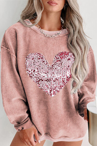Sparkling Heart Plus Size Sweatshirt for women| Bella Modal_2