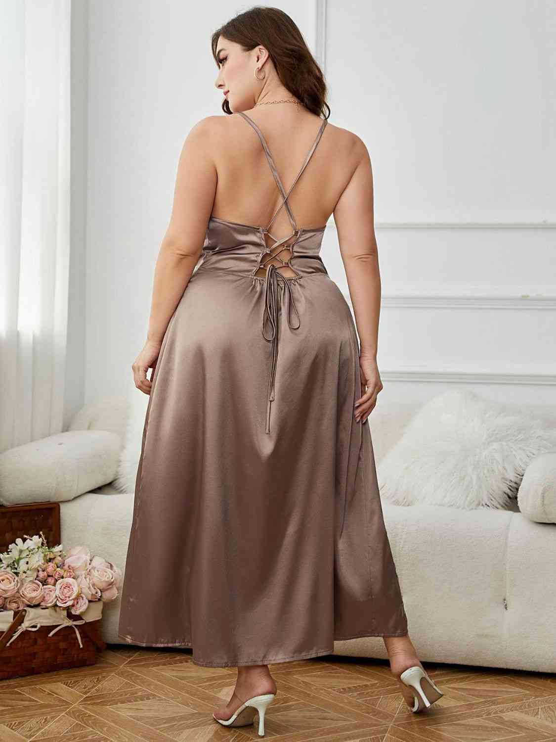 Midnight Elegance Plus Size Night Dress for women|Bella Modal_1