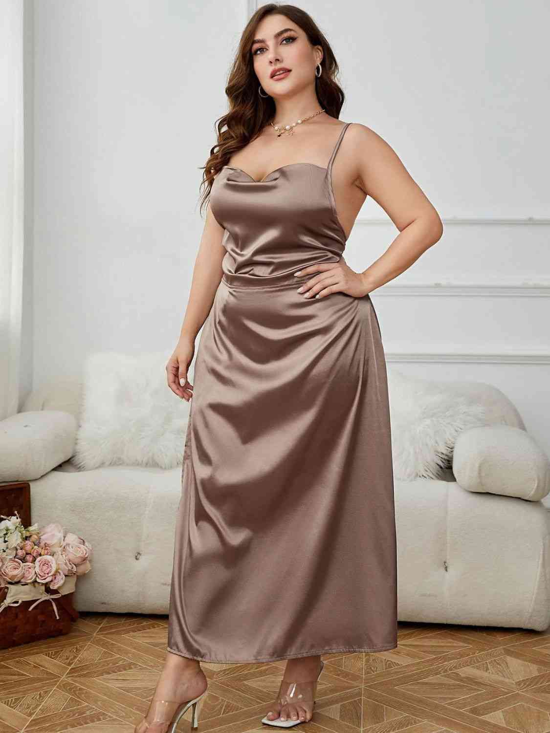 Midnight Elegance Plus Size Night Dress for women|Bella Modal_3