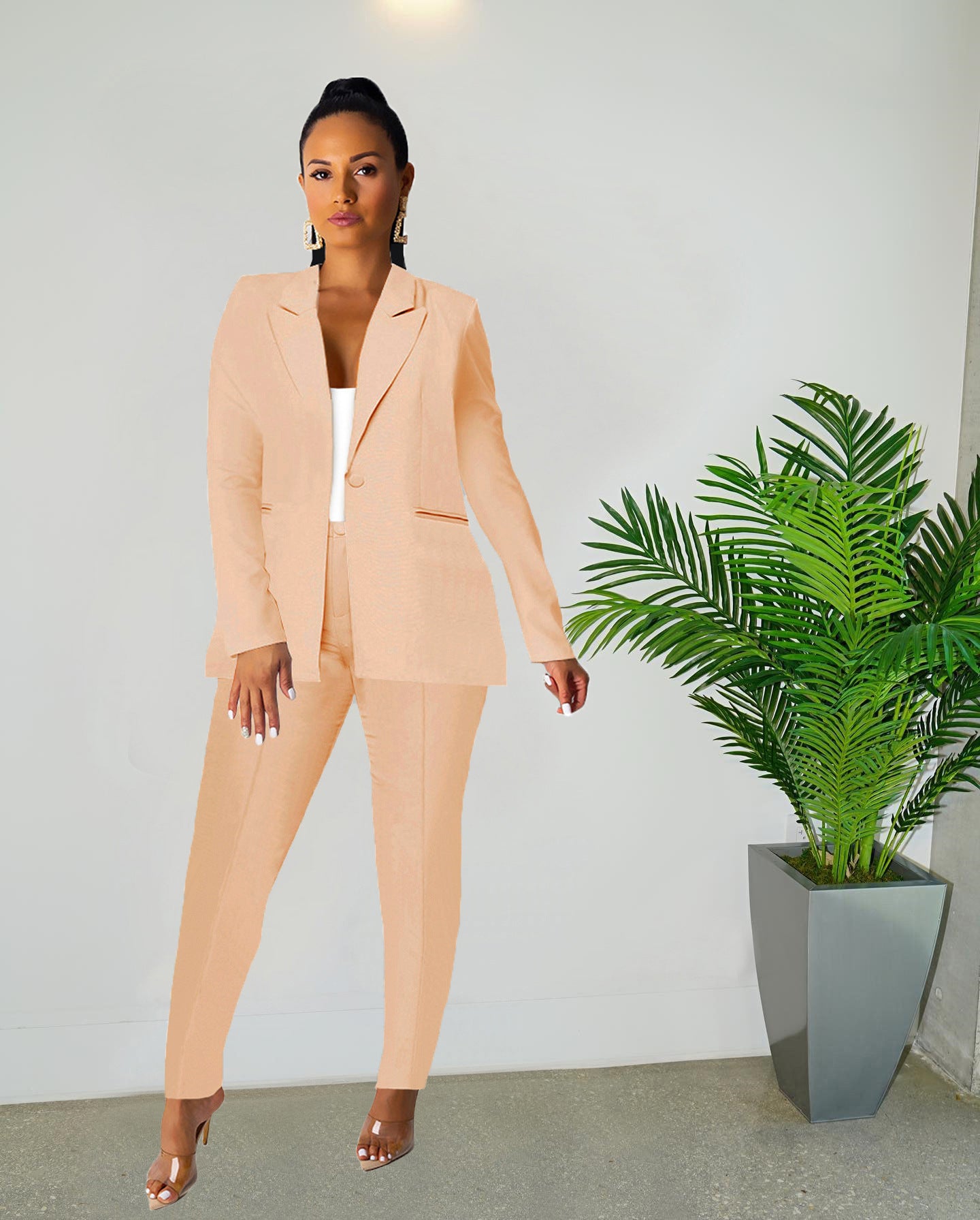 Be My Boss Two Piece Casual Suit Set_9