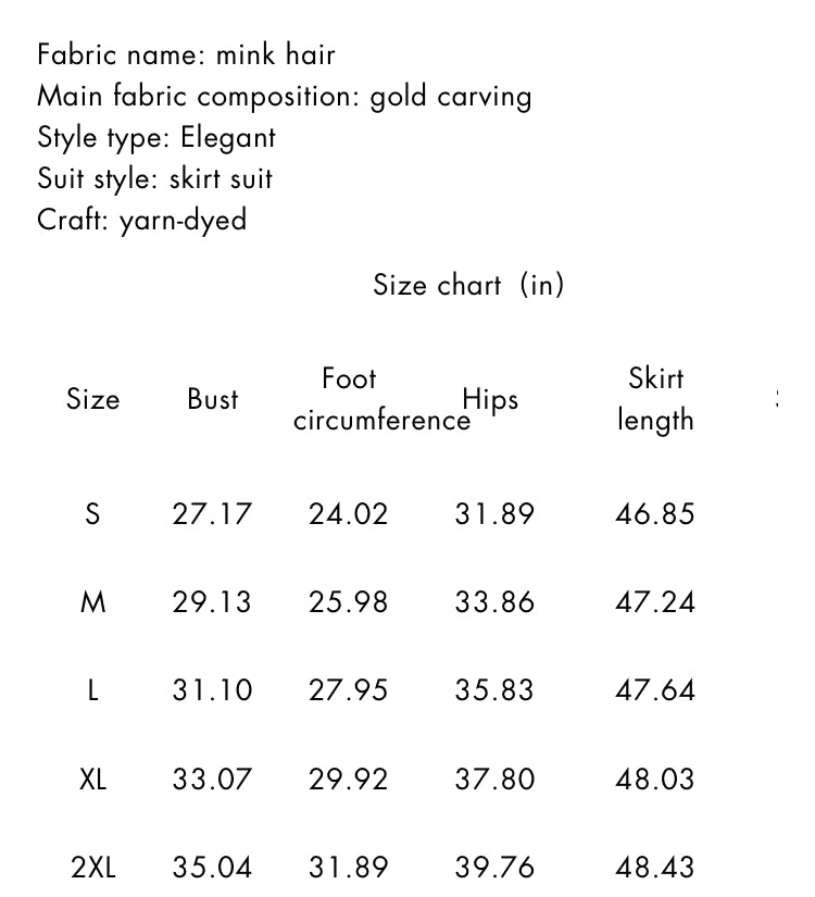 Size Chart  Knitted Cardigan and Dress | set | Fall | Winter | Bella Modal