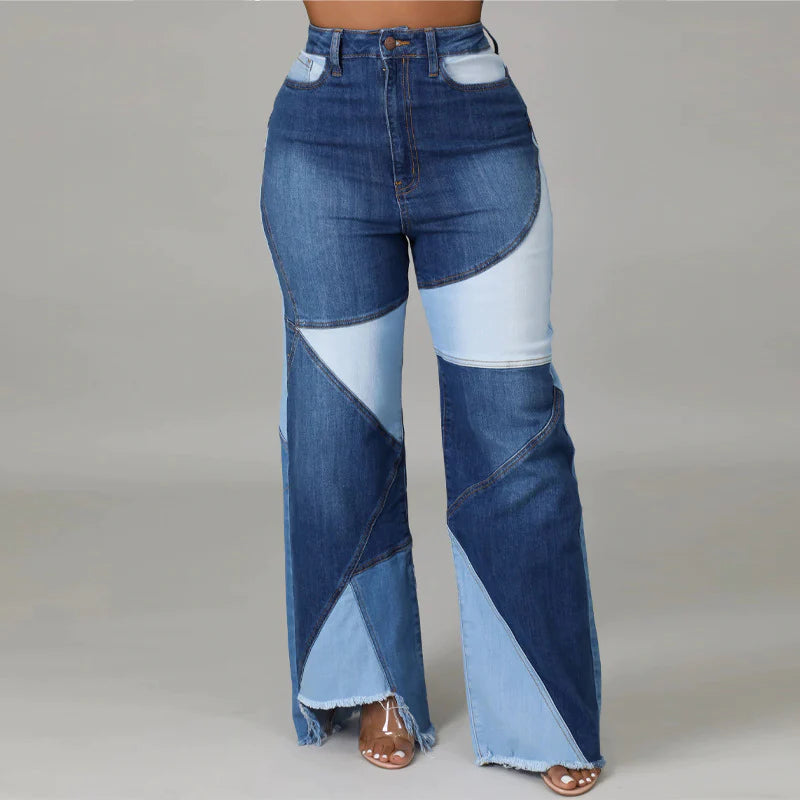 Plus Size Denim Trousers Street Trend Jeans for women_3