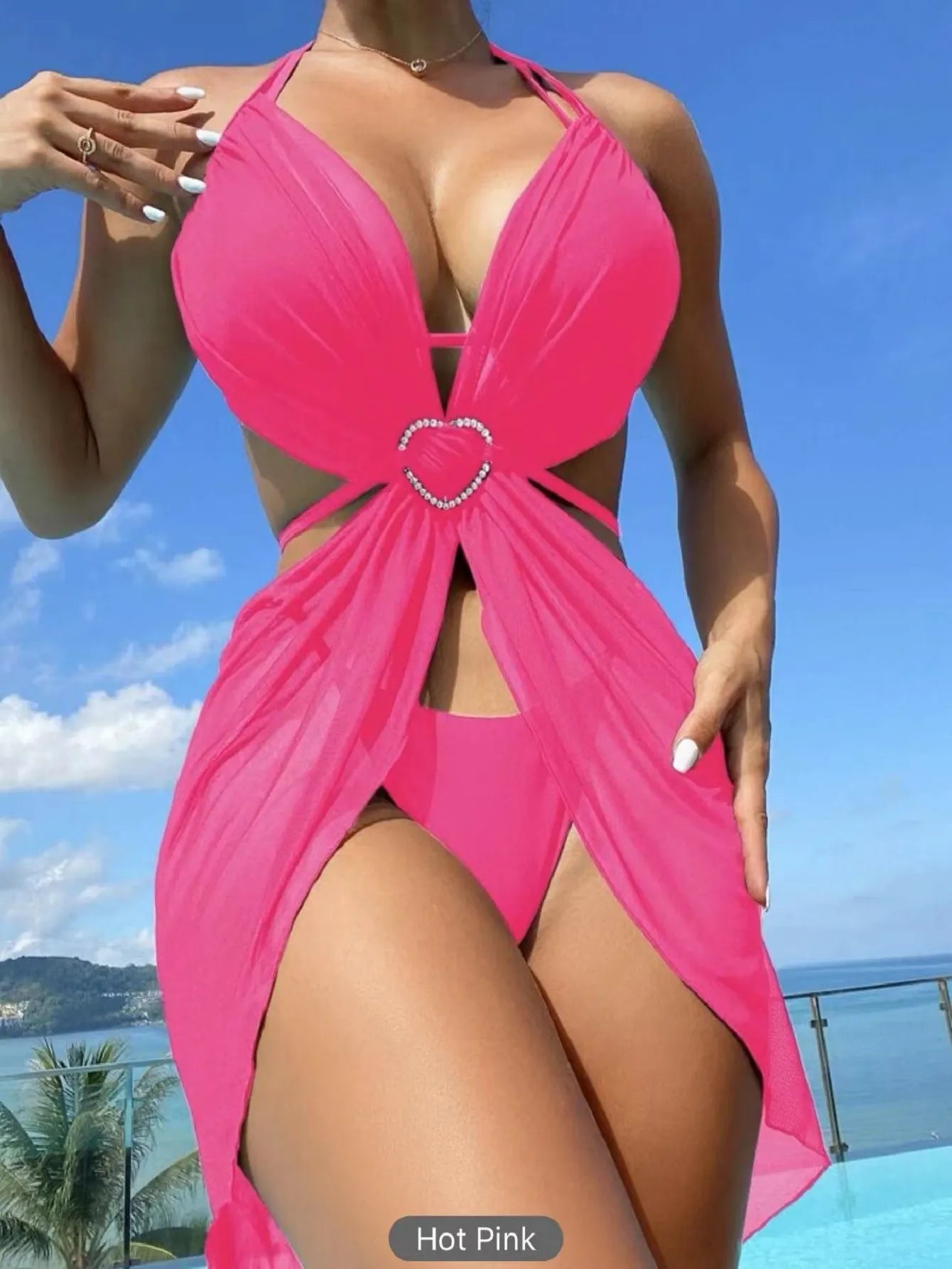 Summer Vacation Women's Mesh Bikini Set_1
