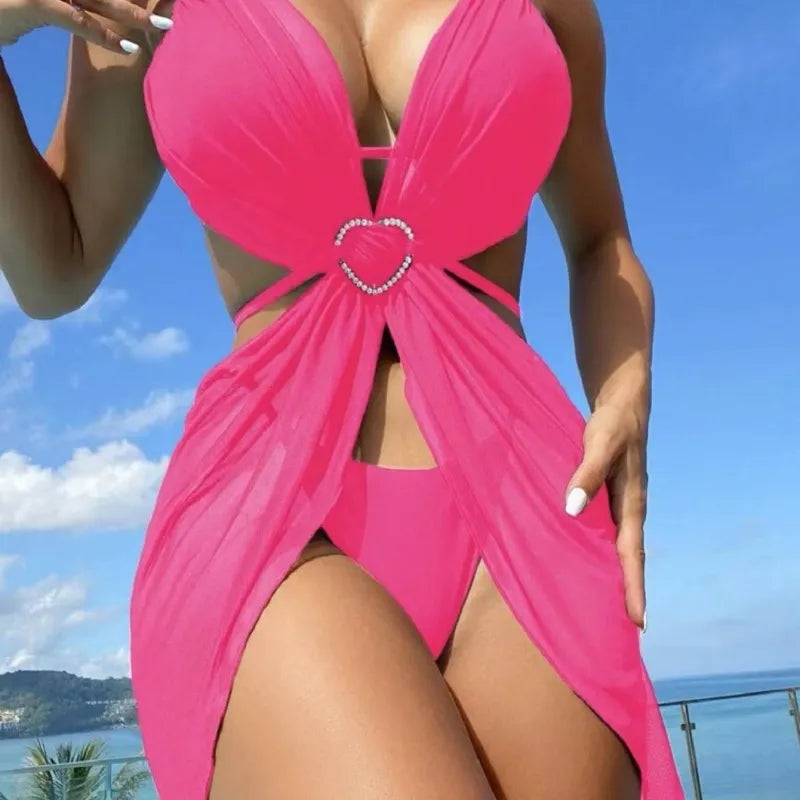 Summer Vacation Women's Mesh Bikini Set_7